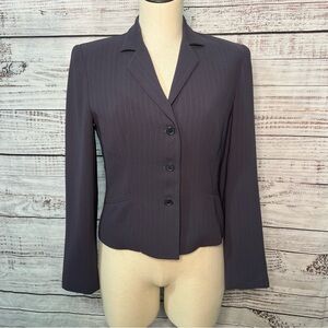 Rina Rossi Size 4 Blazer Textured Pin Stripe 3 Button Jacket